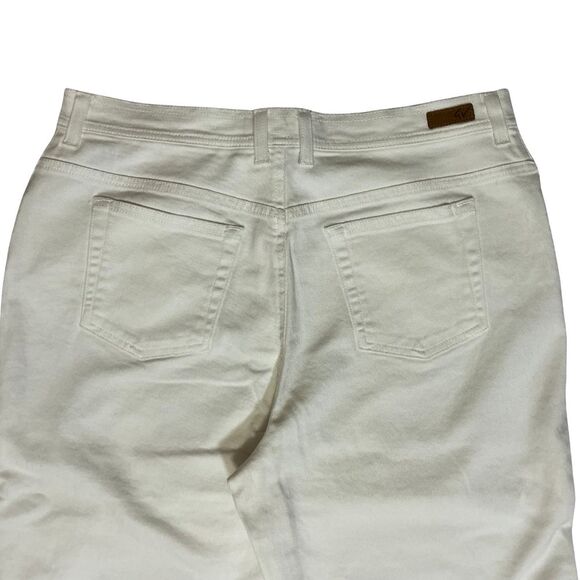 Gloria Vanderbilt White Stretch Jeans Size 16 Classic Fit 5 Pocket New - Picture 3 of 7